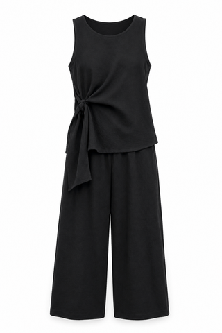 Emilia 2 Piece Side Tie - Black
