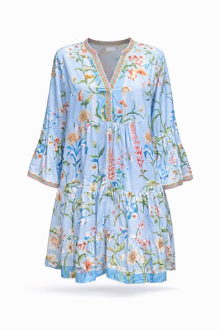 knee length dresses for ladies Nellie Midi Dress - Aqua Aurora Print - Buy Women's Dresses main image 0