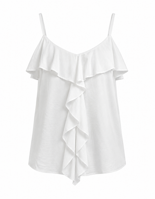 Juliette Frill Cami -White