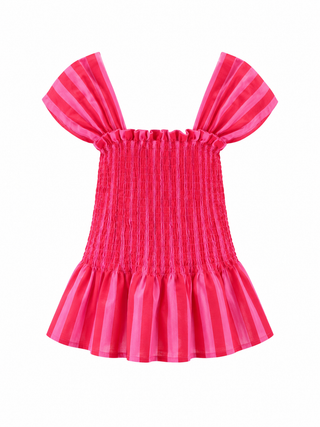 Barbie Stripe Pink Bodice Top