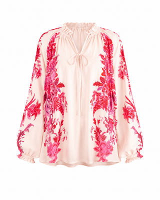 Marcy Blouse Red Floral Print Blouse