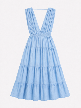 Bella Cotton Dress - Blue
