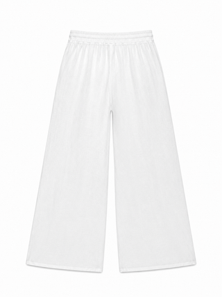 Mimi White Linen Trouser Sequin Patch