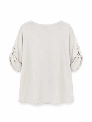 Trixie Linen T Shirt Sequin Star -  Beige