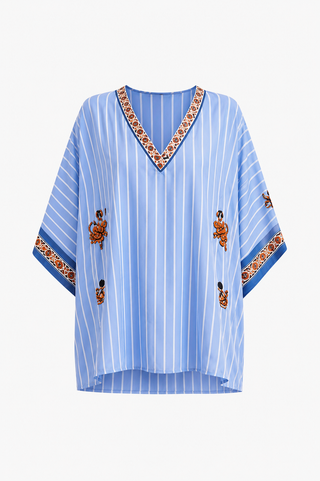 Rue Pinstripe Blue Two piece