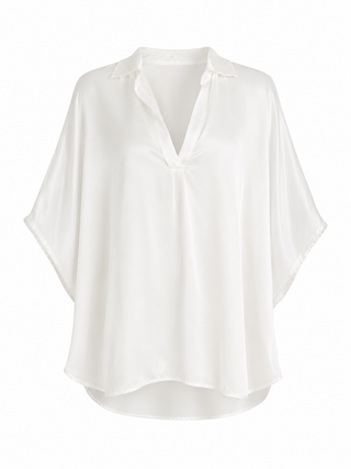 Amber V Blouse - White