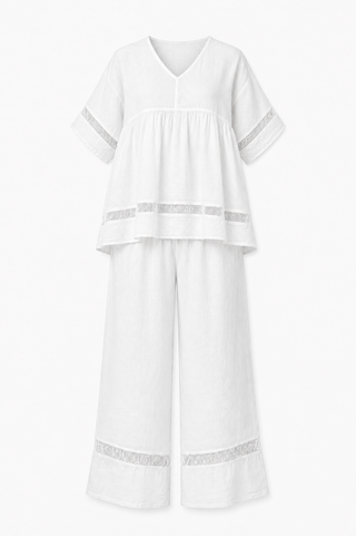 Solana Linen Suit - White