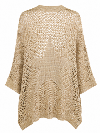 Emma Star Back Cardigan -Gold