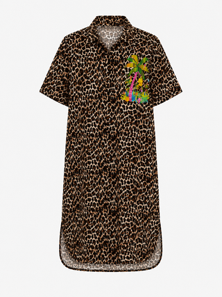 Kat Leopard Cotton Dress
