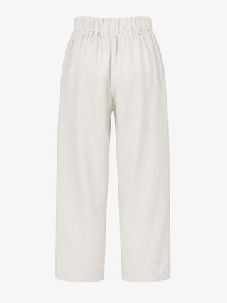 Angel Linen Trouser Sequin Pocket - Beige