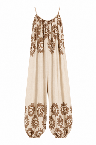 Evie Jumpsuit Beige/ Brown