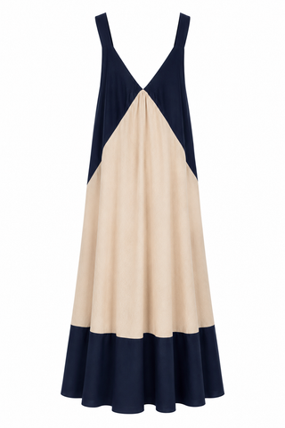 Jaz Dress Navy/ Beige