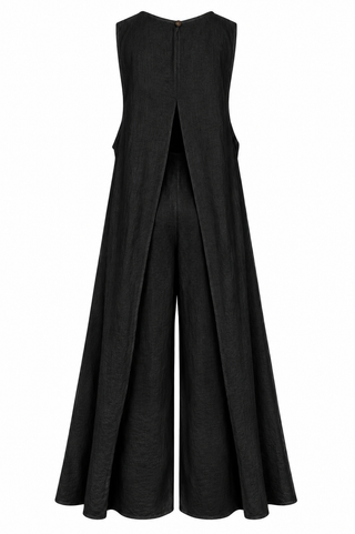 Amanda Wide Leg Jumpsuit -Black
