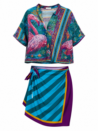 Flamingo Two-Piece Set