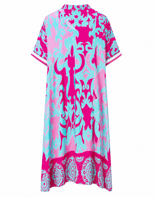 Mareisha Dress - Aqua/Pink