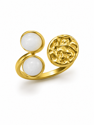 Pearl Ring Adjustable -Gold