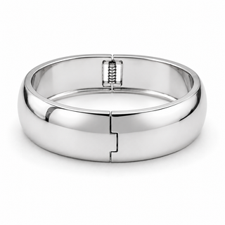 Chunky Silver  Clasp Bangle