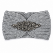 Diamanté Headband -Grey-sliver