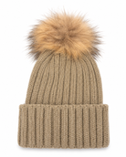 Bowie Ribbed Bobble Hat -Mink