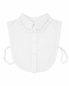 Collar White Insert Shirt - flower trim