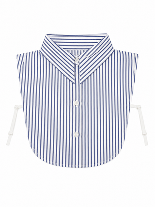 Shirt Collar Insert  Pinstripe - White Blue