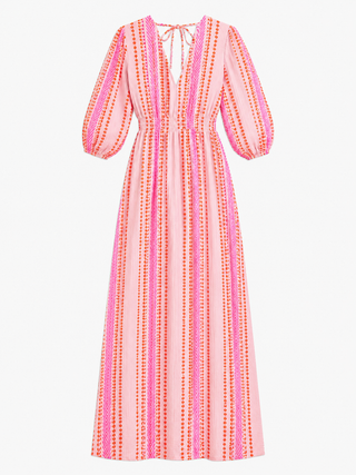 Lila Cotton dress-Pink Orange