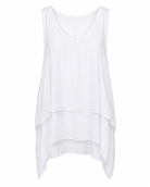 Chloe Layered Top- White