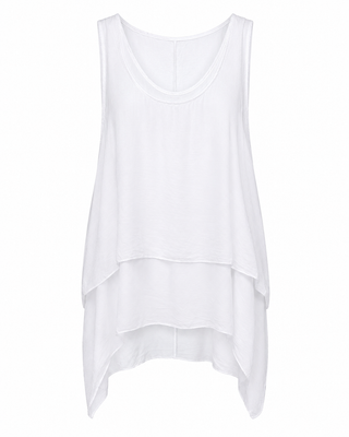 Chloe Layered Top- White