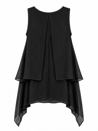 Chloe Layered Top- Black