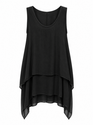 Chloe Layered Top- Black