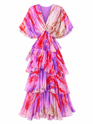 Azure Cascade Silk - Pink Multi