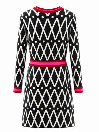 Beatrice Geo Knit Dress- Derhy