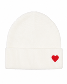 AMI Beanie Hat Heart-Cream