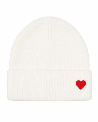AMI Beanie Hat Heart-Cream