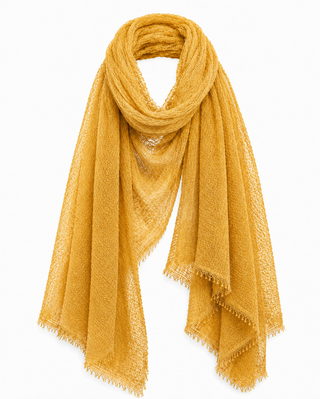 Pam lightweight crinkle scarf - Mustard