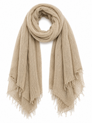 Pam lightweight crinkle scarf - Taupe