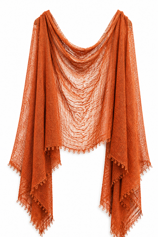 Pam lightweight crinkle scarf - Orange