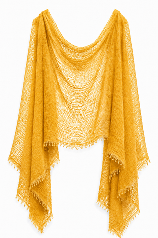 Pam lightweight crinkle scarf - Mustard