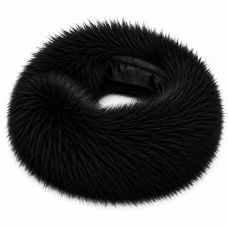 Fur headband - Black