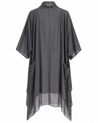 Suki Drape Tunic - Charcoal