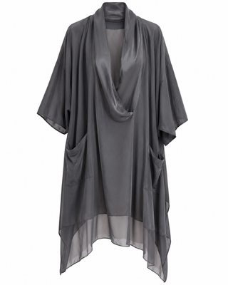 Suki Drape Tunic - Charcoal