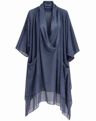 Suki Drape Tunic -Navy