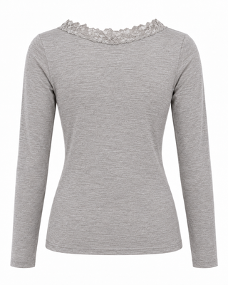Cashmere Lace Layering Top - Greige