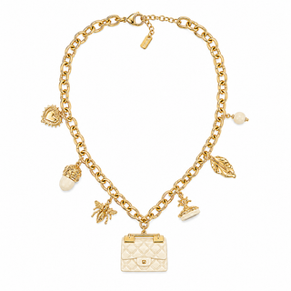 Chanel Bag Charm Necklace - Cream