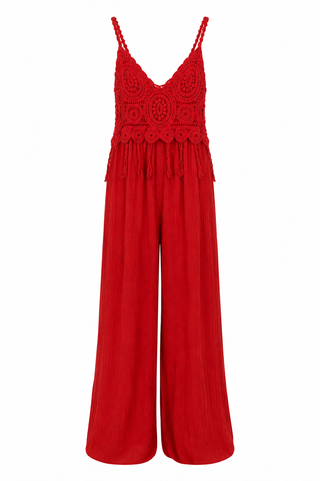 Fiora  Red Jumpsuit