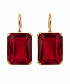 Ella Square Large Hoop -Red