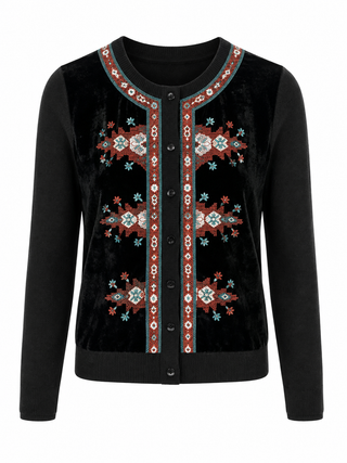 Ernestine Velvet Cardigan Derhy