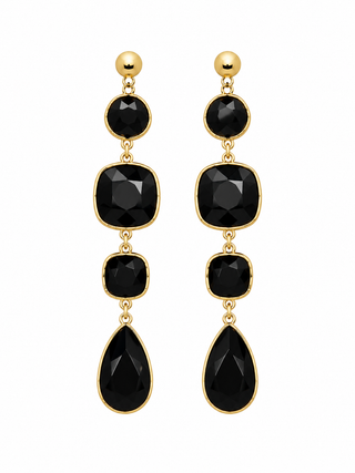 Black Gem Drop earrings
