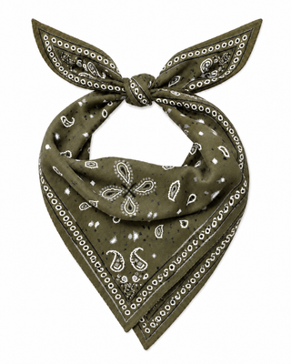 Paisley Bandana Scarf- Khaki