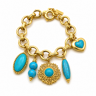 Bracelet Heart Turq Charm